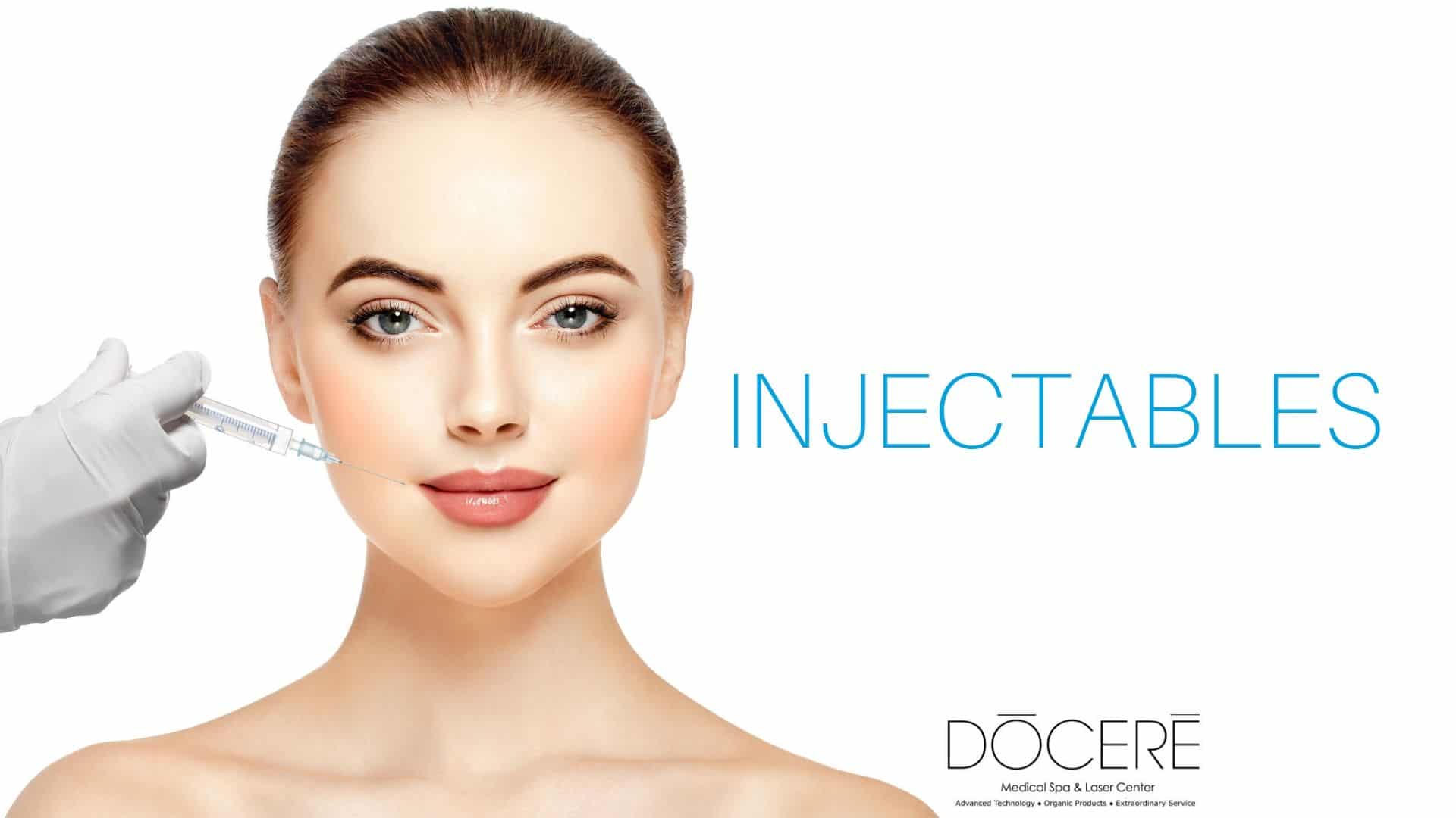 Woman receiving injectables from a specialist at Docere Medspa.