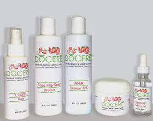 Docere skincare products.
